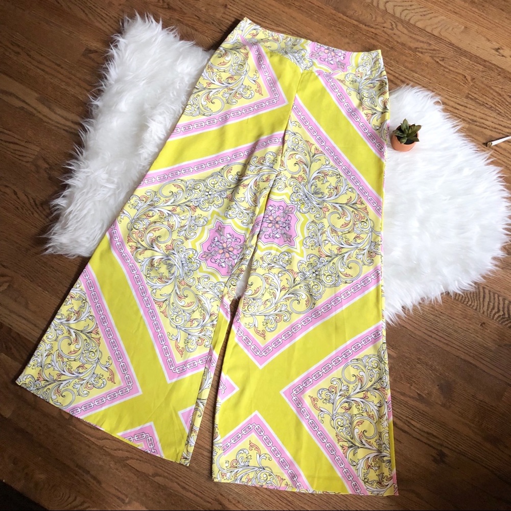 Oversized print wide leg pants - Picture 1 of 4